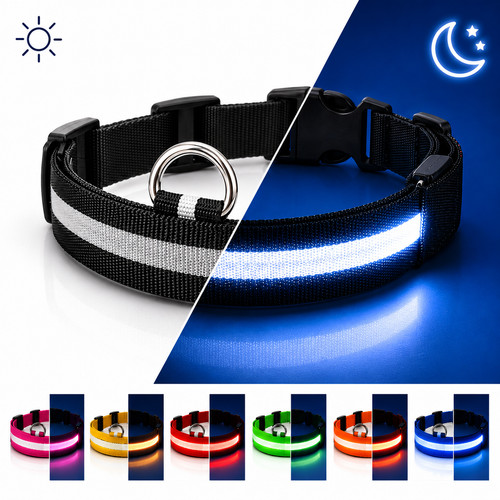 Led hundehalsband leuchtend - led,