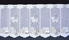 Katzen Scheibengardine in 7 Breiten Kätzchen Kindergardine Küchen Bistrogardine 