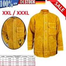 Schweißerjacke Schweiß Jacke Echtes Rindsleder Arbeitsjacke Lederjacke Schweißen