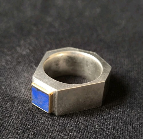 Silberring massiv lapislazuli - massiv,