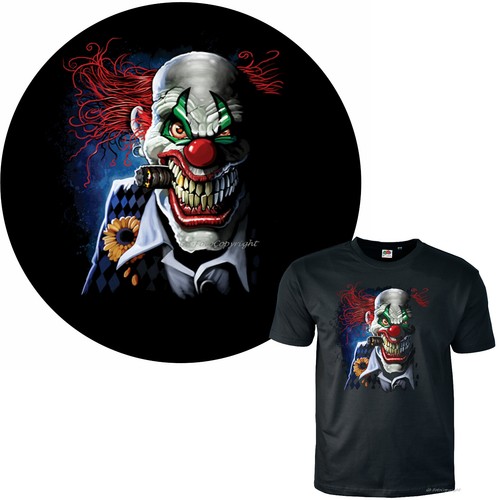 Shirt clown motiv biker - motiv,