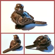 Messing figur spatz sperling - messing,