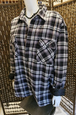 Herren Warm Plaid Arbeitsjacke Karohemd Holzfällerhemd gefüttert