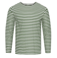 Matrosen Top russisches Telnyashka Style grün gestreift Langarm T-Shirt Baumwolle