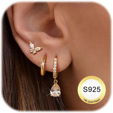 3 Paar Ohrringe Silber 925 Set