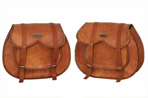 Echt vintage braun leder - braun,