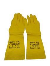 Econohands Plus Ansell Naturkautschuk-Latex-Handschuhe Größe S 6-7, gelb