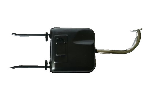 Auspuff kompl chrom 20mm - auspuff, puch