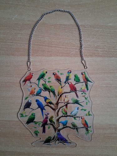 Fensterbild acryl vogelbaum - acryl,,