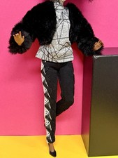 Barbie Kleidung Fashion Kuschelige Jacke,Hose, Langarm Bluse, Schuhe