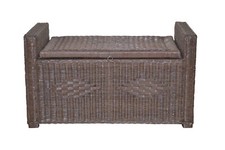 Sitztruhe braun Rattan
