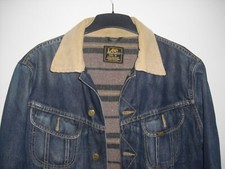 LEE STORM RIDER JACKET SIZE M blanketLINED+darkBLUE-INDIGO&40'S/50'S-STYLE*RAR!*