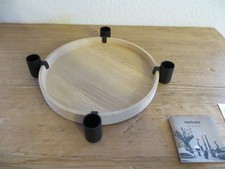 Applicata Tablett mit Kerzenhalter Luna Eiche Schwarz