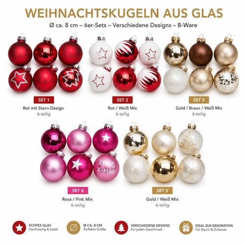 Glas weihnachtskugeln 8 - weihnachtskugeln,