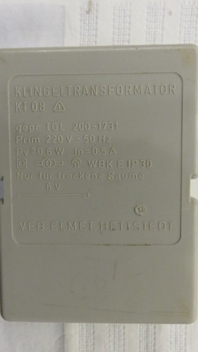 Klingeltrafo - klingeltrafo, 6v