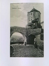 Nabburg, Obertor, Personen, AK, gelaufen 1924, Zugstempel