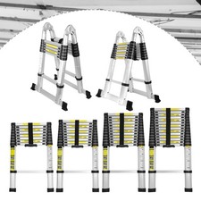 Teleskopleiter Ausziehbar Mehrzweckleiter Stehleiter Belastbarkeit Alu Leiter