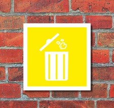 Schild Mülleimer Mülltonne Abfalleimer Abfallbehälter Hinweisschild 200 x 200 mm