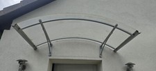 Gutta Haustür Rundbogen Vordach, Alu, Acrylglas,grau 160 x 110 cm NUR Abholung