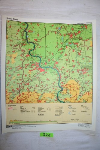 Landkarte kreis riesa ddr - landkarte,
