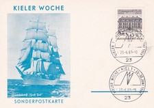 Sonderkarte Bund , 1968 , Kieler Woche mit SST