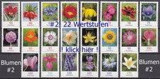 Blumen Bund Dauerserie Einzelmarken ohne/mit Rand, 0,58 - 1,55€, Postfrisch #2