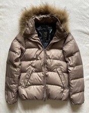 BOMBOOGIE Edle Luxus Daunen Winterjacke Parka Echtpelz  GR. 2 S Taupe VK: 398,-