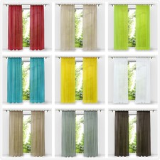Gardinen mit Kräuselband Vorhänge Wohnzimmer Dekoschals Dekogardinen Transparent