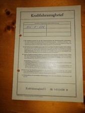 KFZ-Brief Opel Olympia Rekord Bj. 1956 Oldtimer Pappbrief