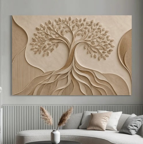 Leinwand bilder baum beige - xl,