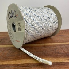 50m Bootsseil Schiffstau Festmacherleine Ø 8mm Ankerleine Boot Leine weiß blau