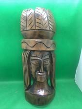 Alte Maske Holz Skulptur Wandmaske a. Mexiko Sammler Vintage Retro Deko Abstrakt
