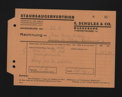 Magdeburg rechnung 1940 - magdeburg,, e