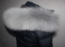 Pelzstreifen Lammfell Pelzkragen Kapuzenfell Echtfell Fuchs Pelz für Jacke,Parka