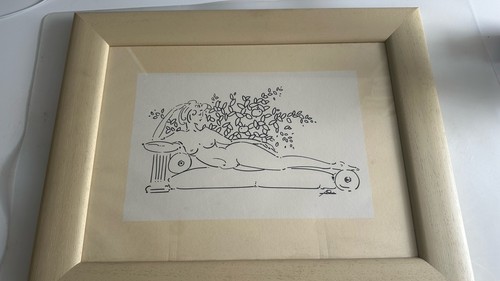 Vintage kunstdruck akt auf - kunstdruck,