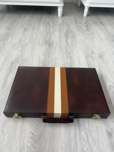 Backgammon lederkoffer - backgammon, im