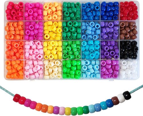 840 stück pony beads 6x9mm - 840,