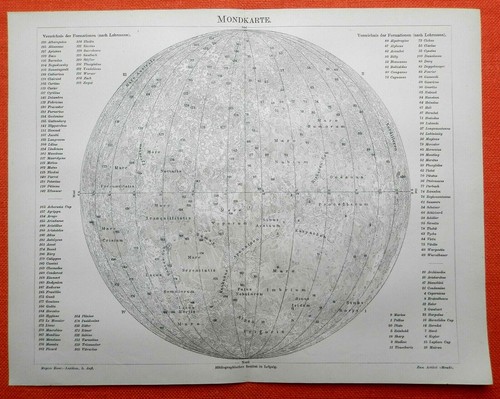 Mondkarte moon der mond - mondkarte,