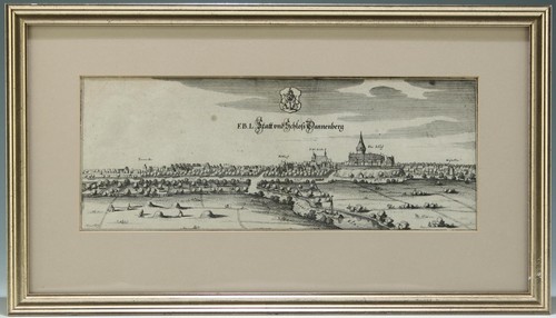 Originaler kupferstich stadt - kupferstich,