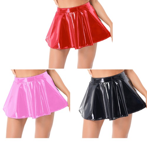 Damen sexy wetlook minirock - sexy,