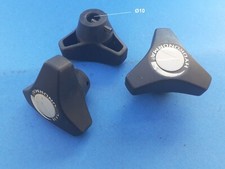 3x Sterngriff  Knebelmutter  Dreisterngriff