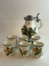 Jagdkrug mit 6 Becher Ulmer