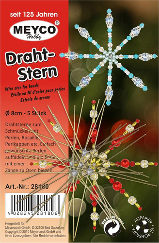 Drahtsterne stück 8cm - 5,