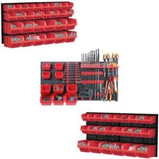 Kistenberg Werkzeugwand Regal Tafel Lagersystem SET Stapelkästen Werkzeughänger