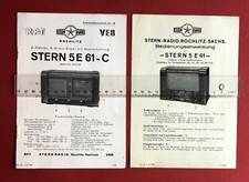2 x RFT Bedienanweisung STERN RADIO Rochlitz 1950 STERN 5E 61-C Radio  ( F20347