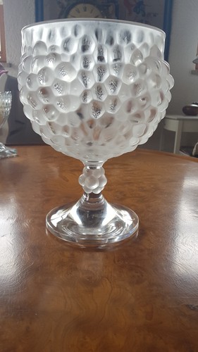 Lalique grape lava vase - lava,