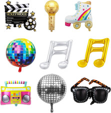 9 Stück Disco Deko, Disco