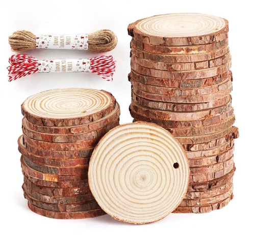 Holzscheiben basteln diy - basteln, natur