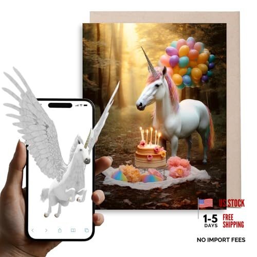 Magic unicorn birthday - 3d,
