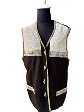 MEICO LANDHAUS LOOK**TRACHTEN**WESTE**SCHWARZ GRÜN**LEINEN**GR.L**